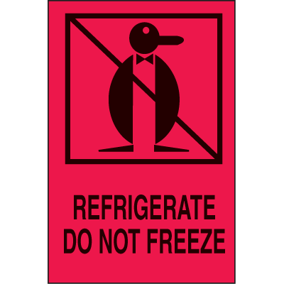 International Shipping Labels-  Refrigerate Do Not Freeze
