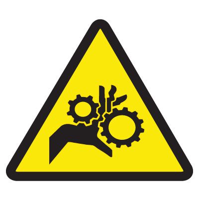 International Symbols Labels - Gear Entanglement Hazard