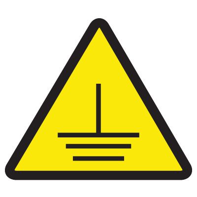 International Symbols Labels - Electric Ground Hazard