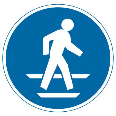 International Symbols Labels - Use Pedestrian Route (Graphic)