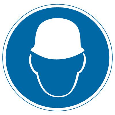 International Symbols Labels - Wear Head Protection (Graphic)