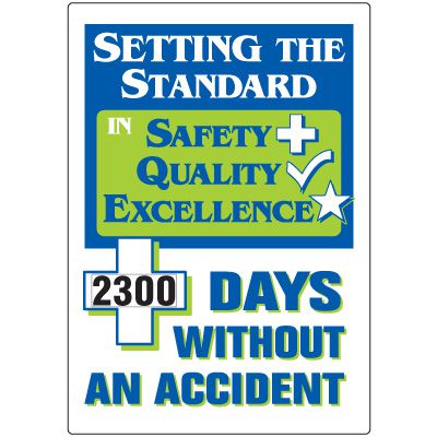 Jumbo Dial-A-Day Safety Scoreboard - Setting Standard Without Accident