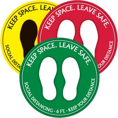 Temporary Floor Markers - Keep Space Leave Safe