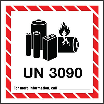 Lithium Battery Label UN3090