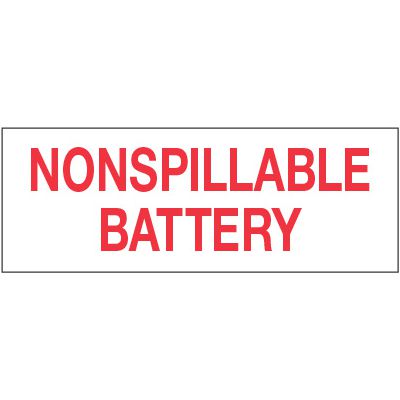 Lithium Battery Labels - Nonspillable Battery