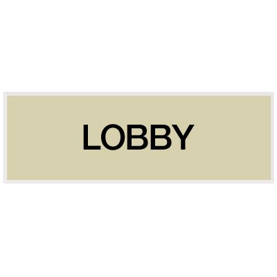 Lobby - Engraved Standard Worded Signs