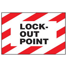 Lock-out Hazard Warning Label - Lock-Out Point