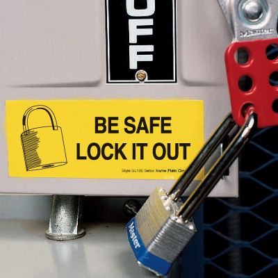 Lockout Labels - Be Safe Lock It Out
