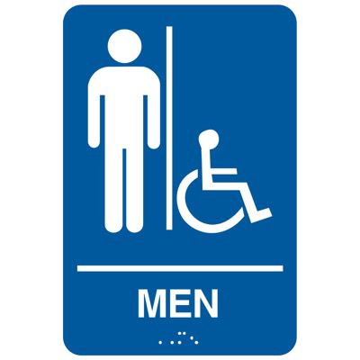 Man (Accessibility) - Economy Braille Signs