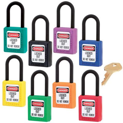 Master Lock® Dielectric Thermoplastic Safety Padlocks - Keyed Alike