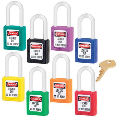 Master Lock® Keyed-Alike Color-Coded Message Padlocks
