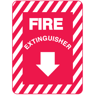 Aluminum Fire Extinguisher Sign