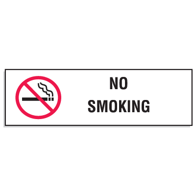 Mini No Smoking Signs - 3"W x 10"H (w/Graphic)