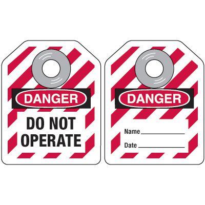 Mini Safety Lockout Tags - Danger Do Not Operate