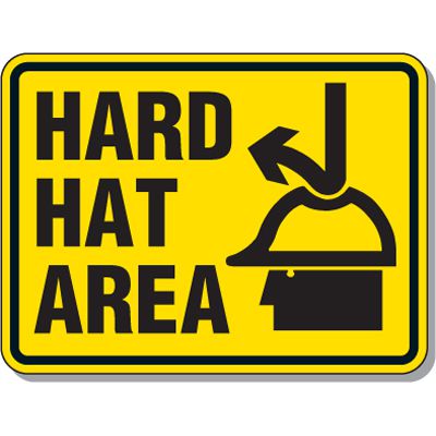 Mining Safety Signs - Hard Hat Area