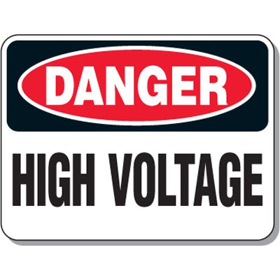 Danger High Voltage Signs & Labels