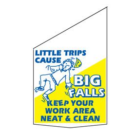 Motivational Pole Banners - Little Trips Cause Big Falls