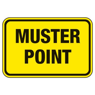 Muster Point Safety Sign