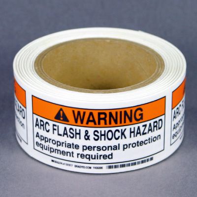 NEC Arc Flash Labels On-A-Roll - Arc Flash & Shock Hazard