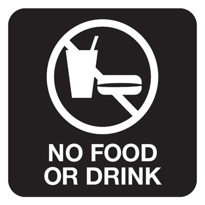 No Food Or Drink - Optima Office Policy Signs
