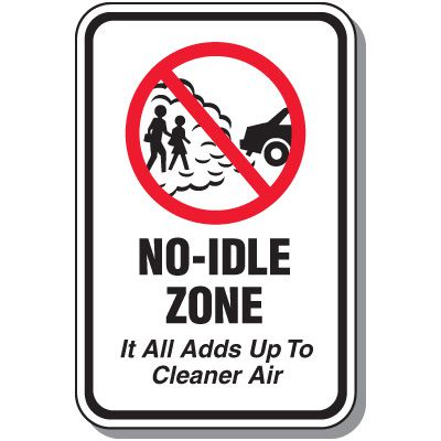 No Idling Signs - It All Adds Up To Cleaner Air