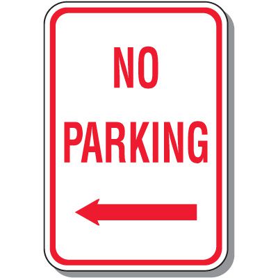 No Parking Signs - No Parking (Left Arrow)