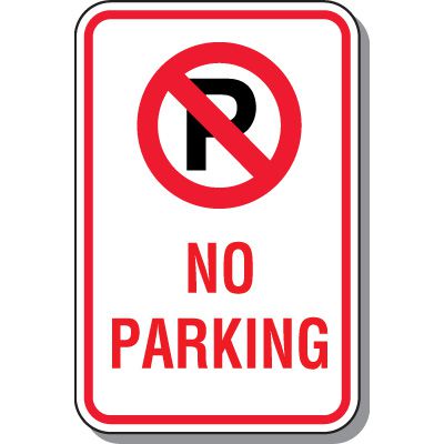 No Parking Signs - No Parking (With Symbol)