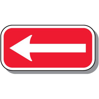 No Parking Signs - One-Way Arrow (Red)