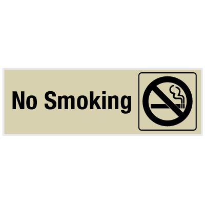 No Smoking - Engraved Graphic Room Signs