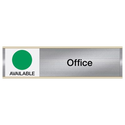 Office-Available/In Use - Engraved Facility Sliders