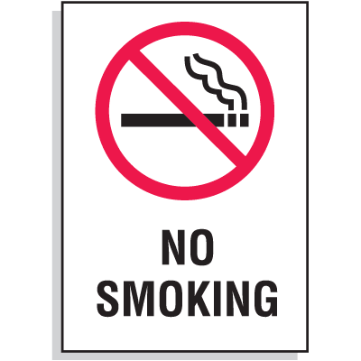 No Smoking Signs 7"W x 10"H