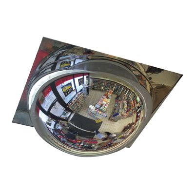 One-Piece T-Bar Drop Full Dome Acrylic Security Mirror