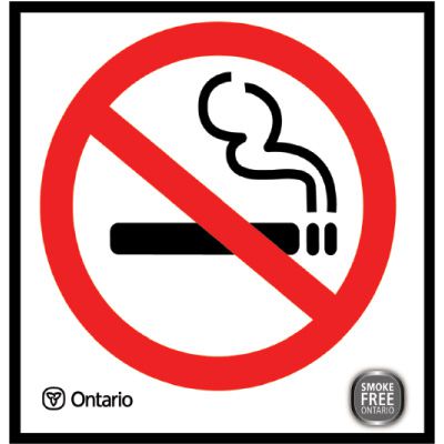 Smoke Free Ontario Act Sign