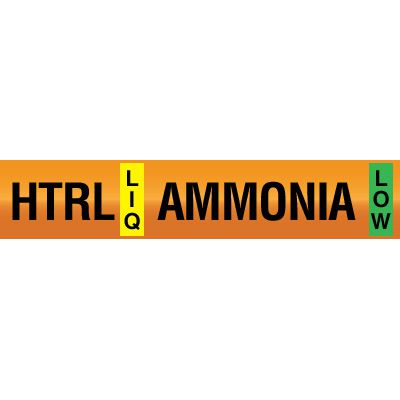 Opti-Code™ Ammonia Pipe Markers - High Temperature Recirculated Liquid