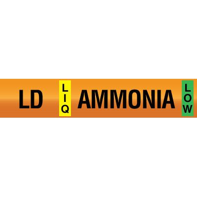 Opti-Code™ Ammonia Pipe Markers - Liquid Drain