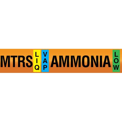 Opti-Code™ Ammonia Pipe Markers - Medium Temperature Recirculated Suction