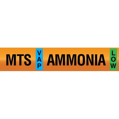 Opti-Code™ Ammonia Pipe Markers - Medium Temperature Suction
