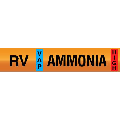 Opti-Code™ Ammonia Pipe Markers - Relief Vent