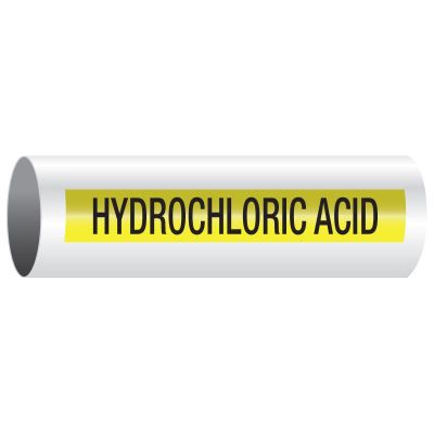 Opti-Code® Self-Adhesive Pipe Markers - Hydrochloric Acid