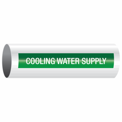 Opti-Code® Self-Adhesive Pipe Markers - Cooling Water Supply