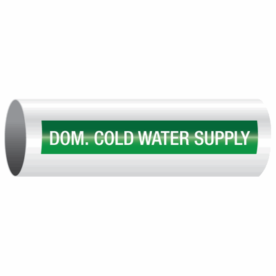 Opti-Code® Self-Adhesive Pipe Markers - Domestic Cold Water Supply