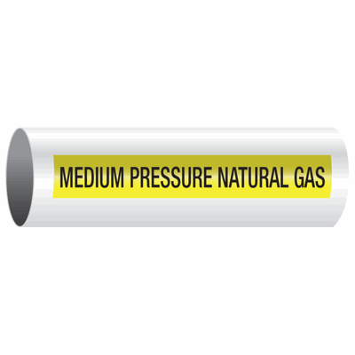 Opti-Code® Self-Adhesive Pipe Markers - Medium Pressure Natural Gas