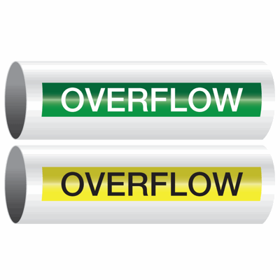 Opti-Code® Self-Adhesive Pipe Markers - Overflow