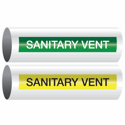 Opti-Code® Self-Adhesive Pipe Markers - Sanitary Vent
