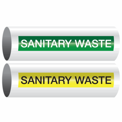 Opti-Code® Self-Adhesive Pipe Markers - Sanitary Waste