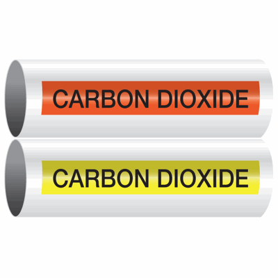 Opti-Code® Self-Adhesive Pipe Markers - Carbon Dioxide
