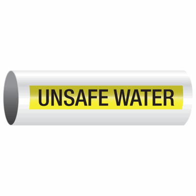 Opti-Code® Self-Adhesive Pipe Markers - Unsafe Water
