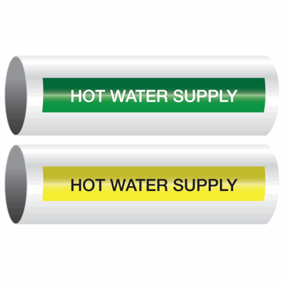 Opti-Code® Self-Adhesive Pipe Markers - Hot Water Supply