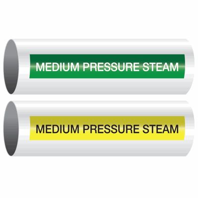 Opti-Code® Self-Adhesive Pipe Markers - Medium Pressure Steam