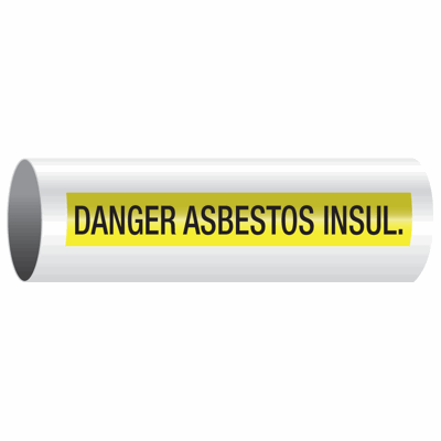 Opti-Code® Self-Adhesive Pipe Markers - Danger Asbestos Insulation